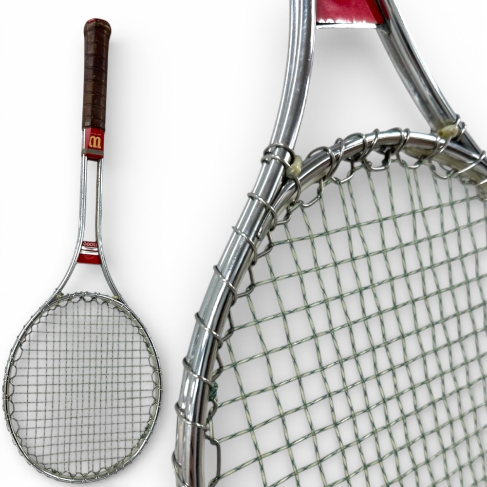 Vintage Wilson T3000 Steel Tennis Racket Made USA w/ Original Cover
